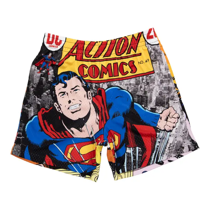 Shorts en maille imprimé grand format Superman Comic AST