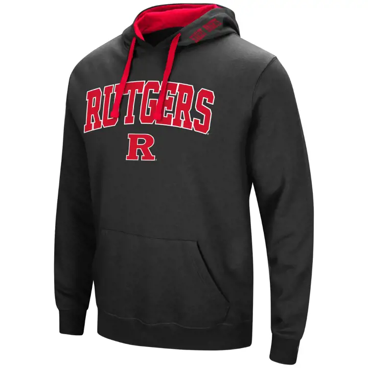 Sweat à capuche Rutgers 2F NCAA Arch & Logo noir
