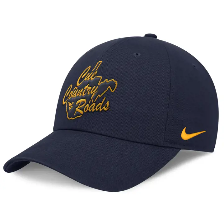 Casquette Swoosh structurée NIKE DRI FIT CLUB des West Virginia Mountaineers