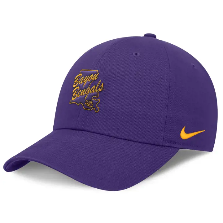 Casquette L.S.U. NIKE DRI FIT CLUB STRUCTURED SWOOSH pur