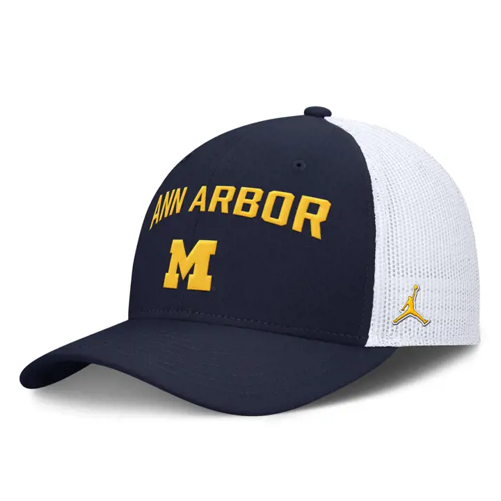 Casquette Trucker structurée NIKE DRI-FIT RISE Michigan Wolverines