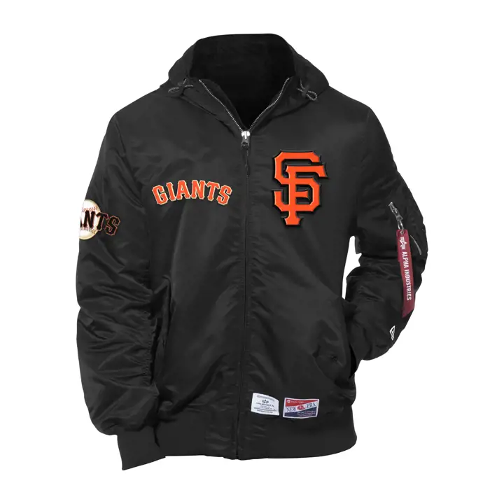 Veste Aviateur Alpha MLB des Giants de San Francisco 24 Noire