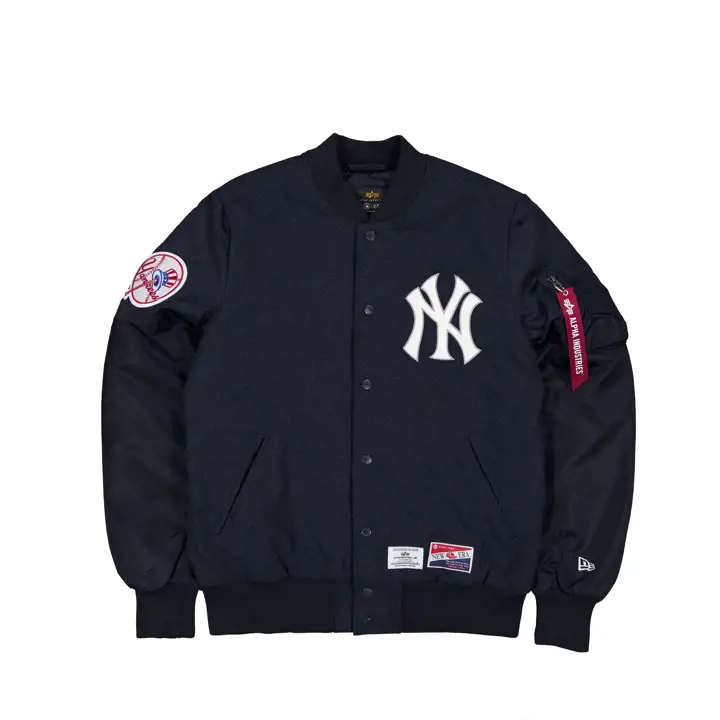 New York Yankees MLB Veste universitaire Alpha Varisty 24 BLEU MARINE