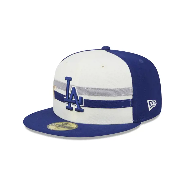 Casquette 59FIFTY MLB ASG Workout des Dodgers de Los Angeles 2024 WHT/NAVY