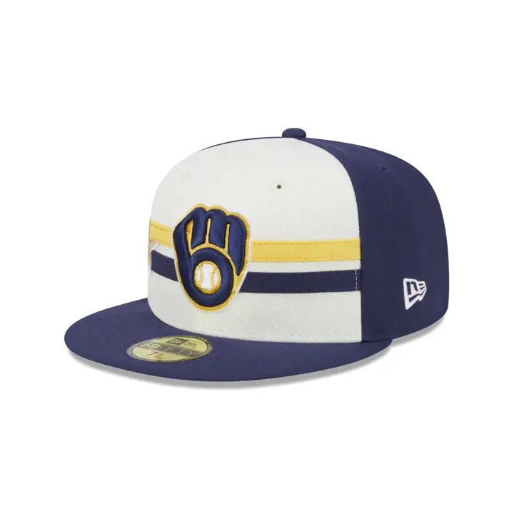 Milwaukee Brewers Casquette d'entraînement 59FIFTY MLB ASG 2024 Blanc/Bleu Marine Clair