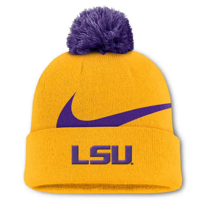 L.S.U. U NK PEAK BEANIE SC POM gl