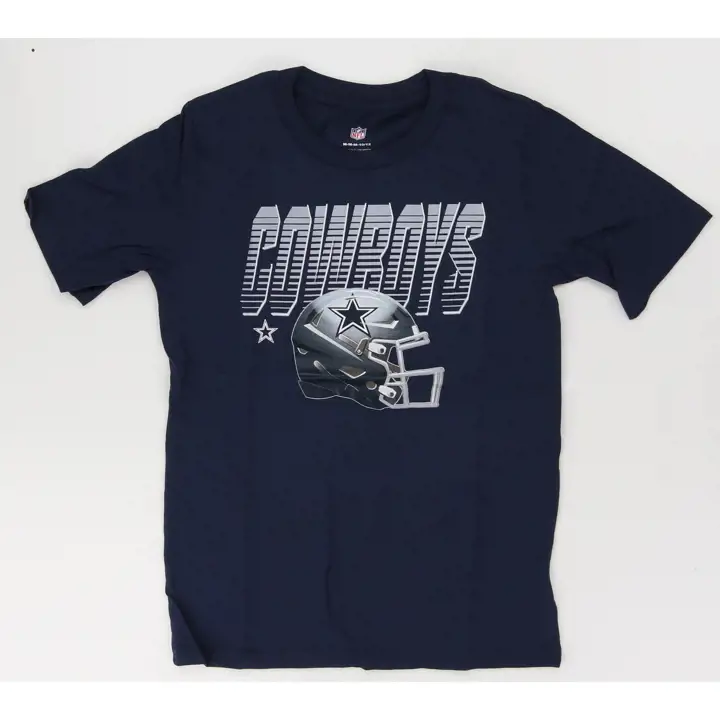 T-shirt Dallas Cowboys NFL Youth Head First Bleu Marine