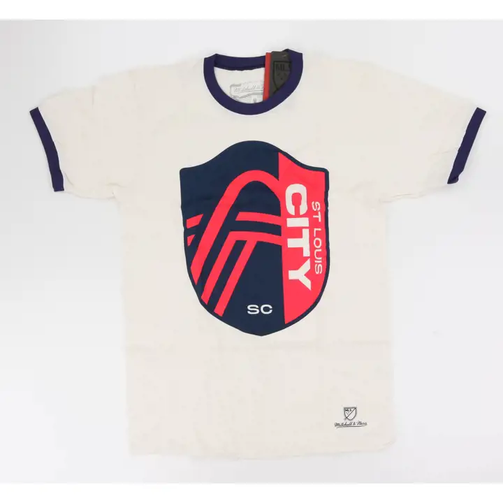 T-shirt St. Louis City SC MLS M&N Ringer Crest wht