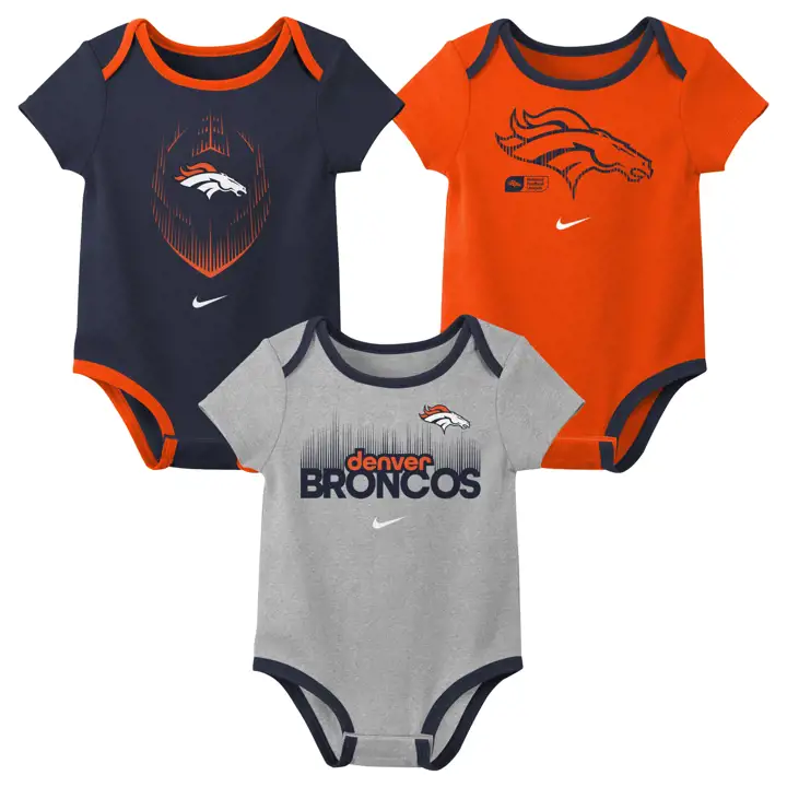 Ensemble de 3 articles pour bébé NFL Denver Broncos Icon ORG