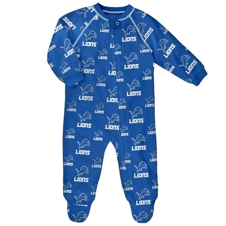 Grenouillère raglan bébé NFL Detroit Lions BLEU