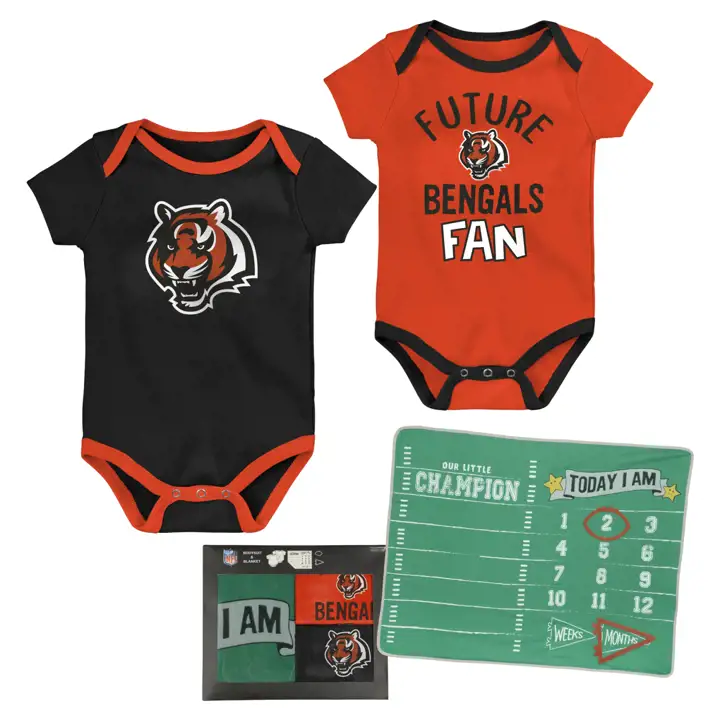 Ensemble grenouillère et couverture NFL NB des Cincinnati Bengals AST