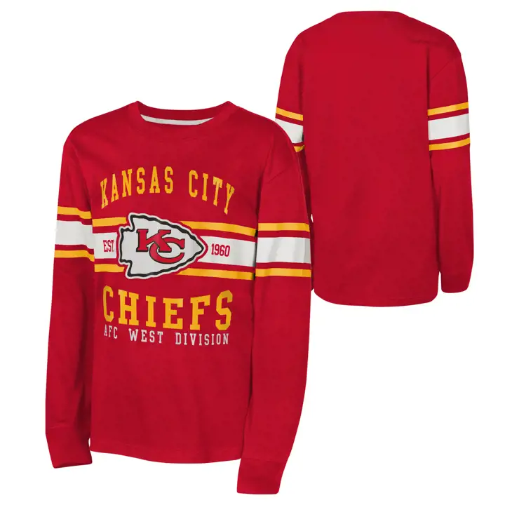 Kansas City Chiefs NFL Youth All The Lights Manches Longues Crew ROUGE