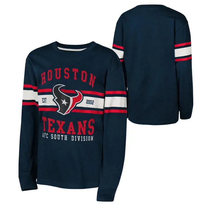 Houston Texans NFL Youth All The Lights Manches Longues Col Rond BLEU MARINE