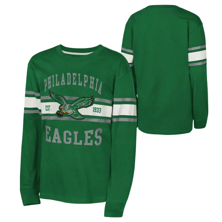 Philadelphia Eagles NFL Youth All The Lights Haut à manches longues KGRN