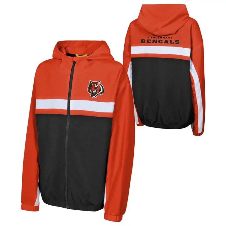 Cincinnati Bengals NFL Youth Headliner Coupe-vent ORG/BLK