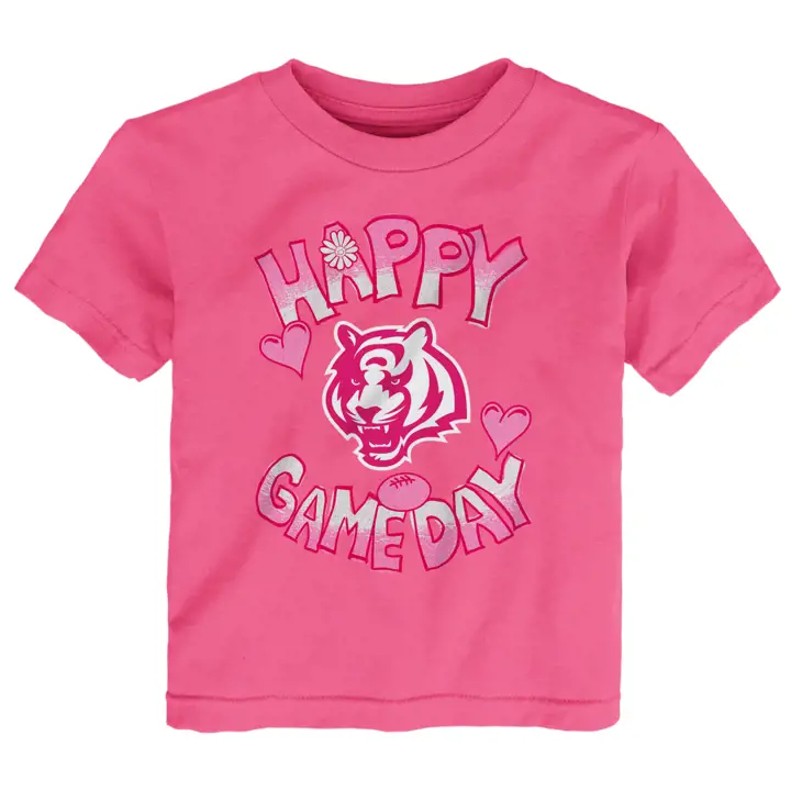 T-shirt Enfant NFL Cincinnati Bengals Happy Game Day Rose