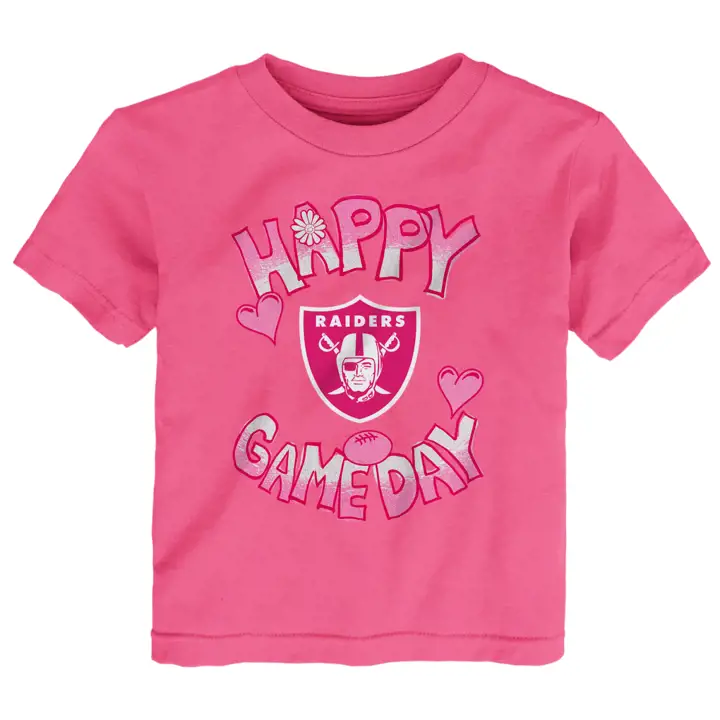 T-shirt enfant NFL Las Vegas Raiders Happy Game Day Rose