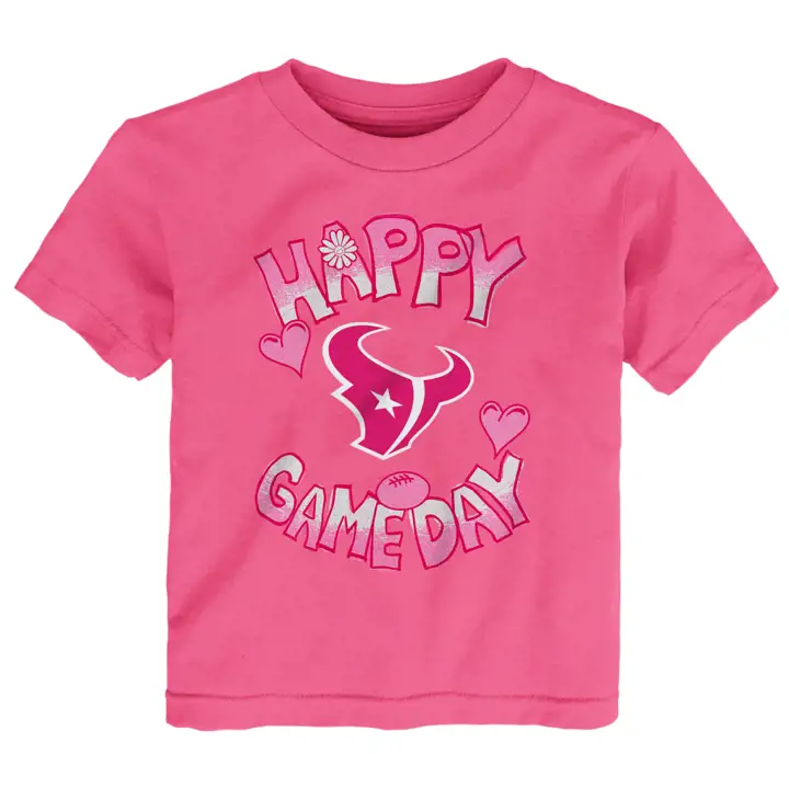 T-shirt Houston Texans NFL pour tout-petits - Jour de match heureux - Rose