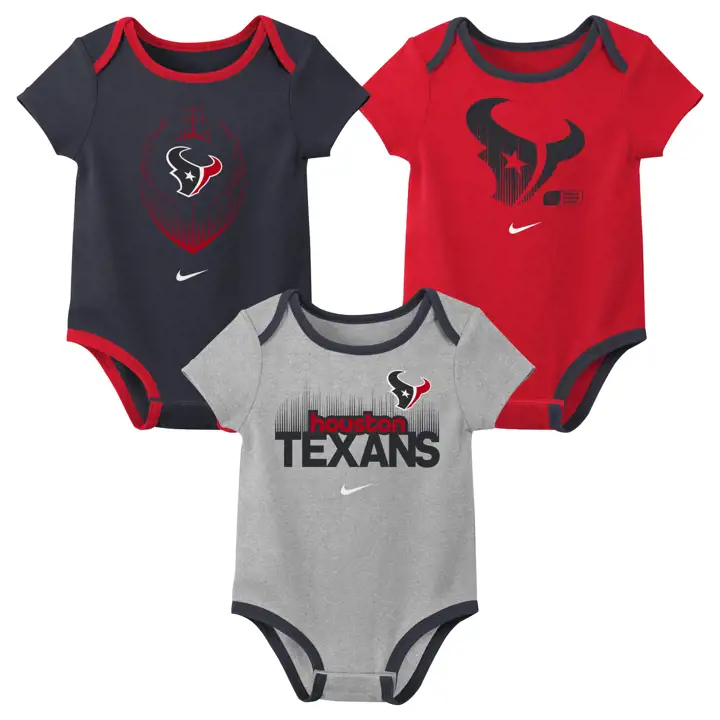 Houston Texans NFL Lot de 3 bodys pour bébés AST