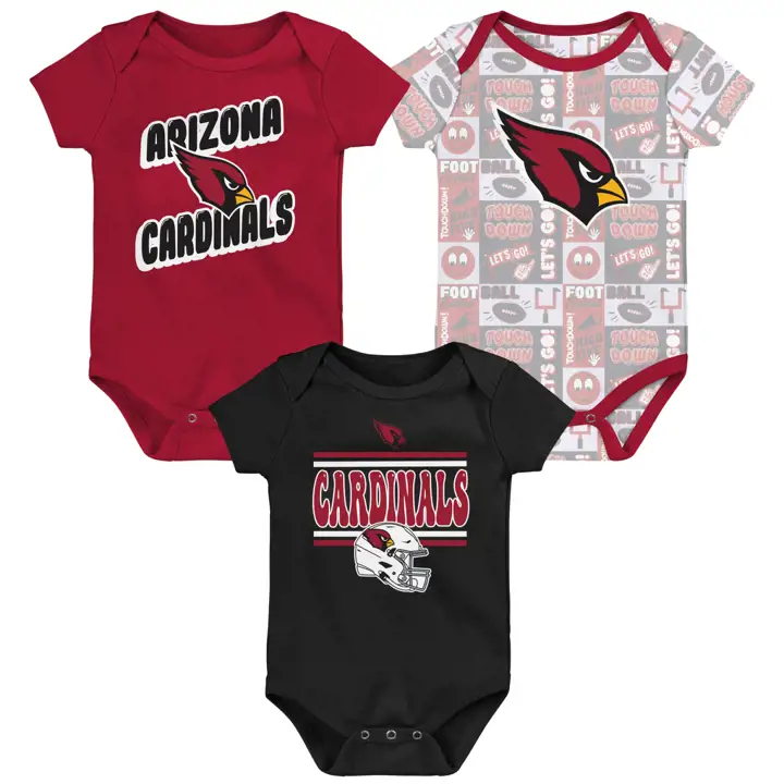 Lot de 3 bandes dessinées Arizona Cardinals NFL NB du dimanche – Ensemble 24 ROUGE