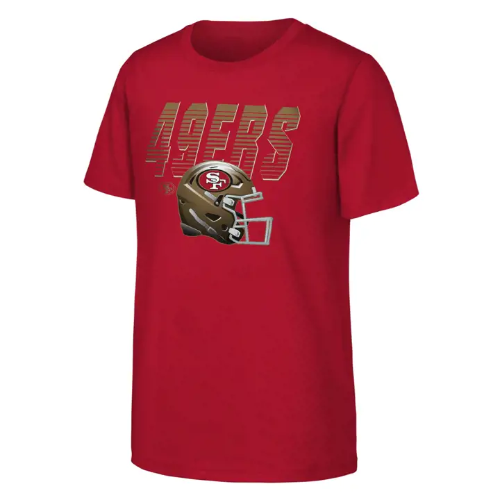 T-shirt San Francisco 49ers NFL Youth Head First ROUGE