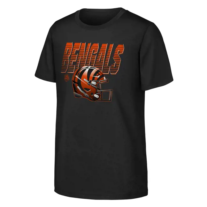 T-shirt Cincinnati Bengals NFL Youth Head First NOIR