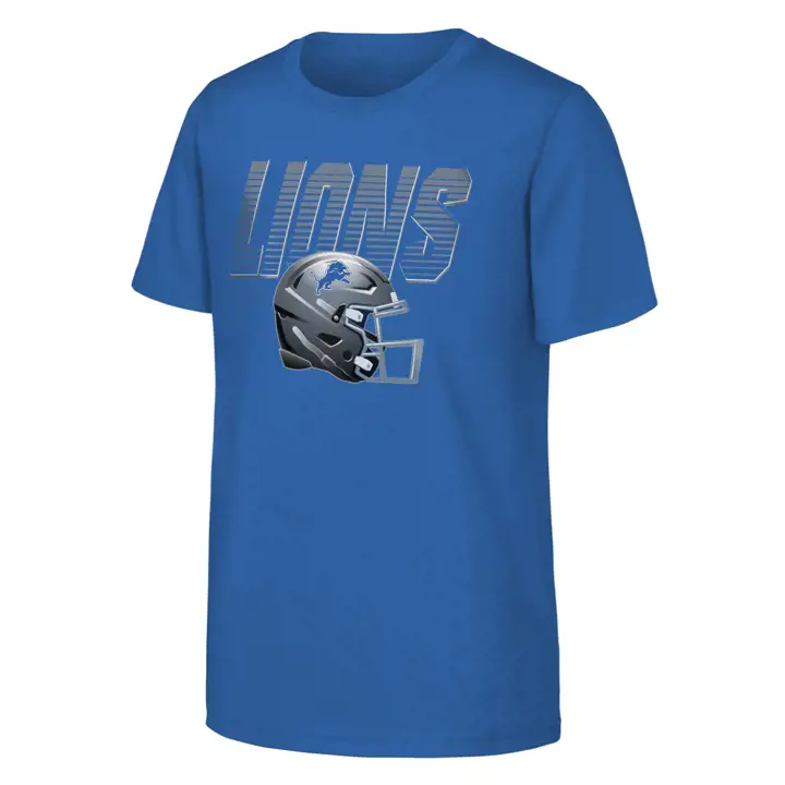 T-shirt Detroit Lions NFL Youth Head First BLEU