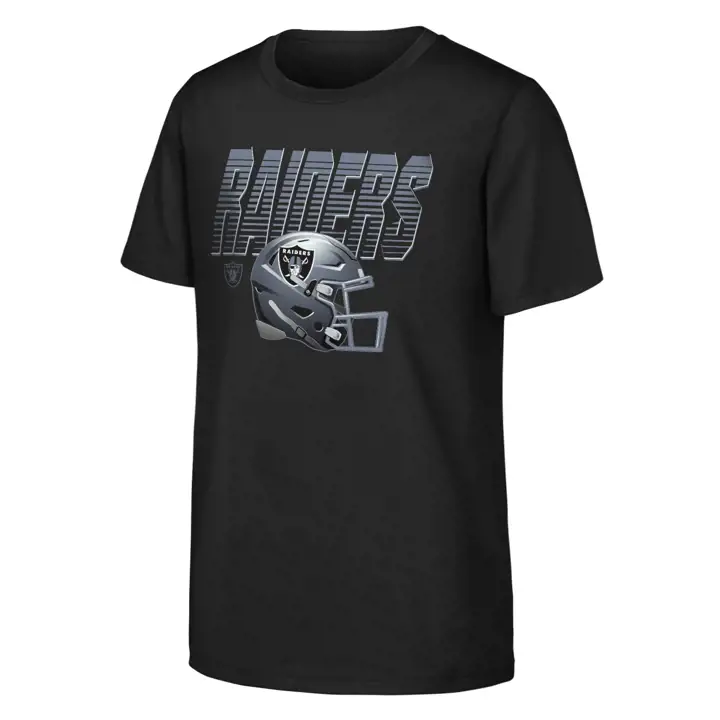 T-shirt Enfant NFL Las Vegas Raiders Head First Noir