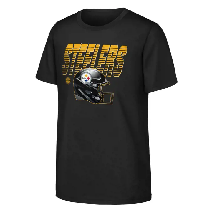 T-shirt NFL enfant Pittsburgh Steelers Head First noir