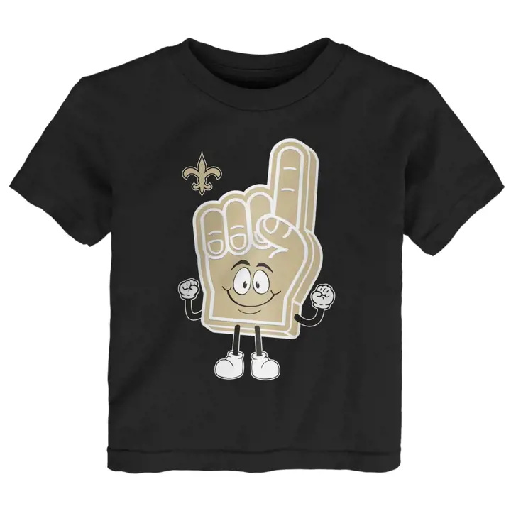 T-shirt bébé « Handy Man » NFL des Saints de la Nouvelle-Orléans – Noir