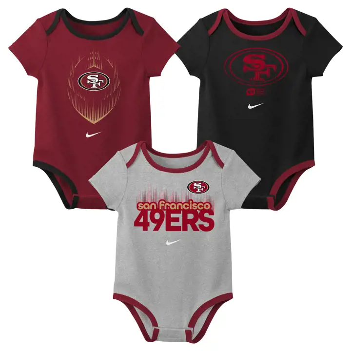 Ensemble 3 pièces icône nouveau-né NFL San Francisco 49ers ROUGE