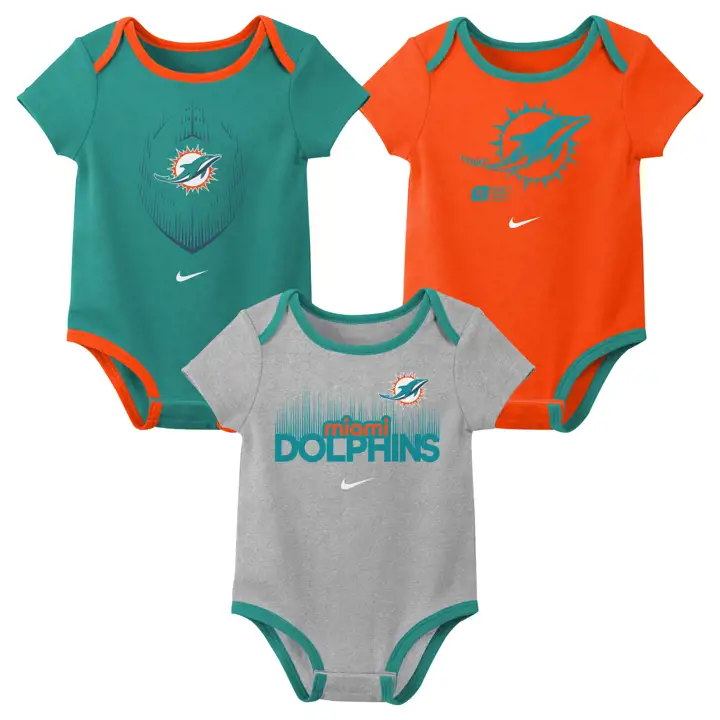 Miami Dolphins NFL Lot de 3 bodys iconiques pour nouveau-né AQ