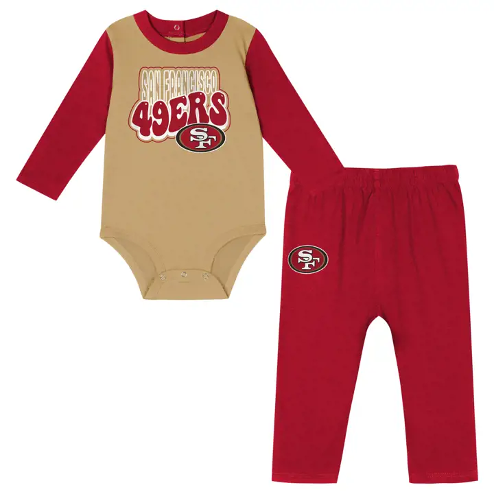 San Francisco 49ers NFL Ensemble double de 2 pièces pour bébé ROUGE