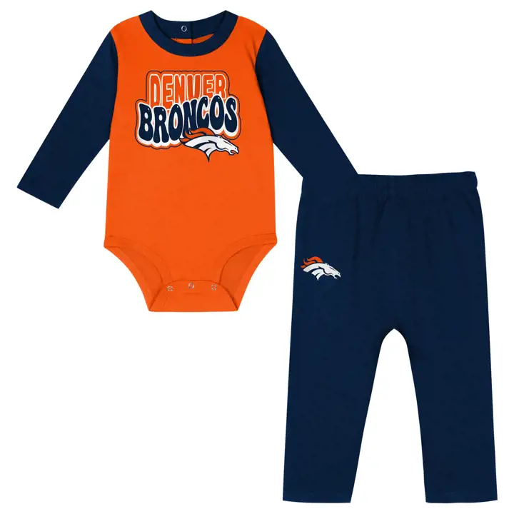 Ensemble Denver Broncos NFL Double Up 2 pièces nouveau-né ORG