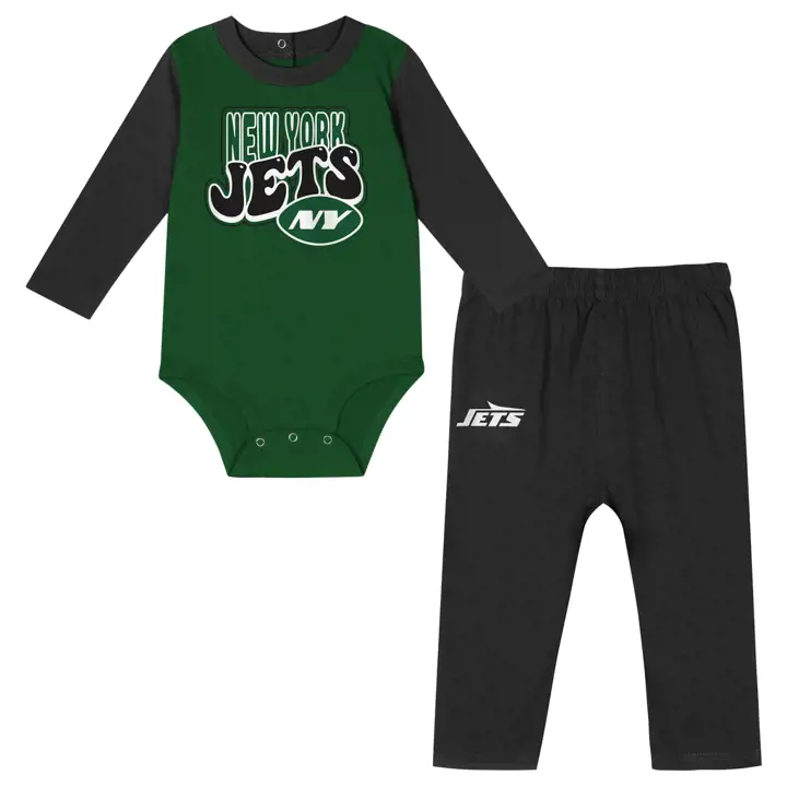 Lot de 2 bodys pour bébé NFL New York Jets Double Up verts