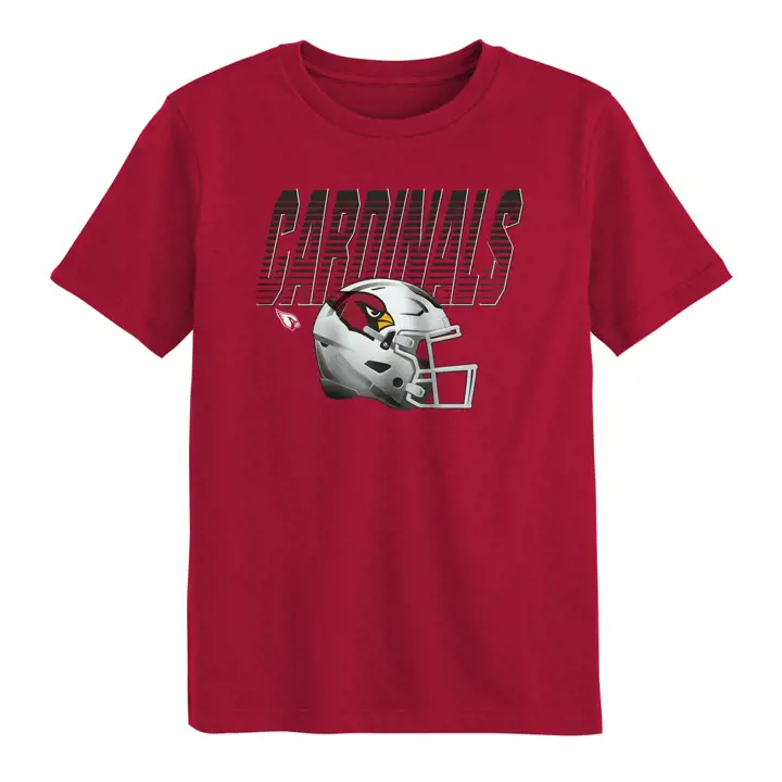 T-shirt rouge pour enfants NFL Arizona Cardinals Head First