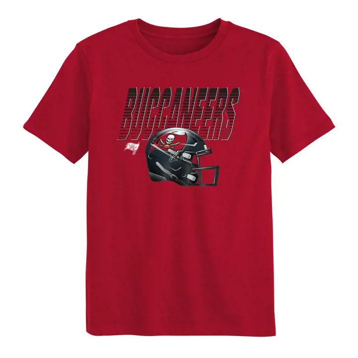 T-shirt rouge enfant NFL Tampa Bay Buccaneers à tête de mort