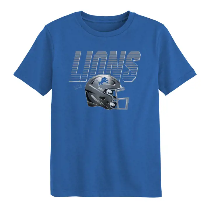T-Shirt Enfant NFL Detroit Lions Tête la Première BLEU