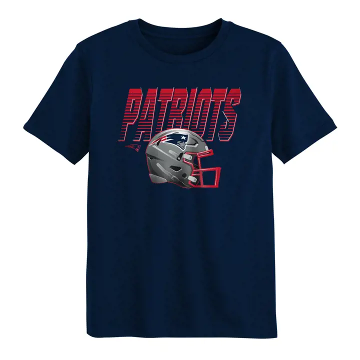 T-shirt enfant NFL New England Patriots « Head First » BLEU MARINE