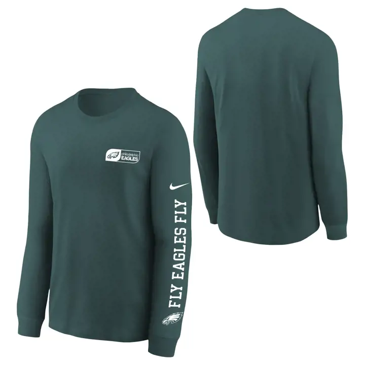T-shirt à manches longues NFL essentiel pour jeune Philadelphia Eagles 24 sarcelle