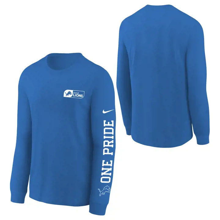 T-Shirt à Manches Longues DETROIT LIONS NFL Essential pour Jeune 24 BLEU