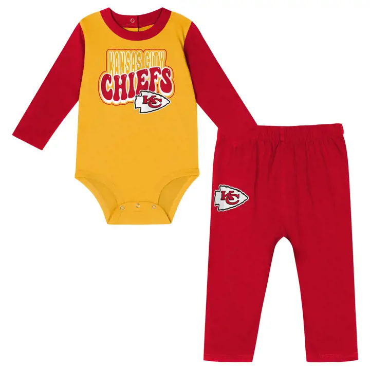 Ensemble double (2 pièces) nouveau-né NFL Kansas City Chiefs ROUGE