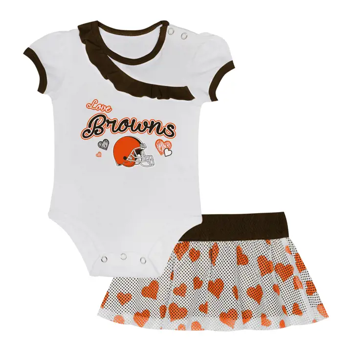 Cleveland Browns NFL NB J'aime mon équipe Lot de 2 BLANC