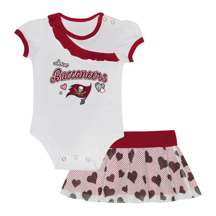 Ensemble 2 pièces NFL bébé Tampa Bay Buccaneers "Love My Team" BLANC