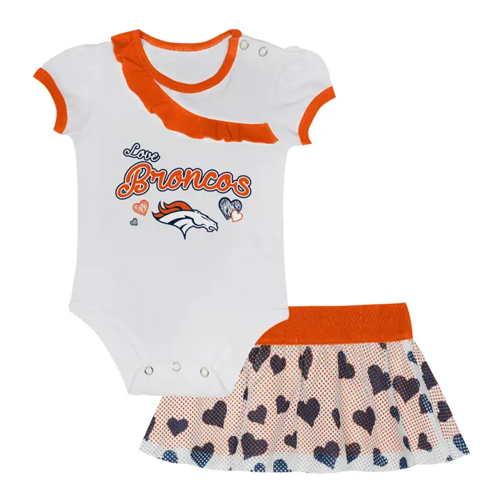 Denver Broncos NFL Ensemble Bébé 2 pièces Mon Équipe préférée BLANC