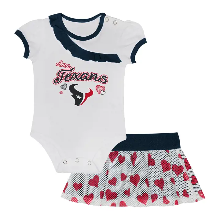 Ensemble 2 pièces "Love My Team" des Houston Texans de la NFL pour bébés, BLANC