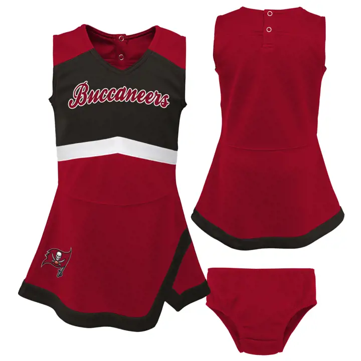 Robe de pom-pom girl rouge NFL Tampa Bay Buccaneers pour enfants