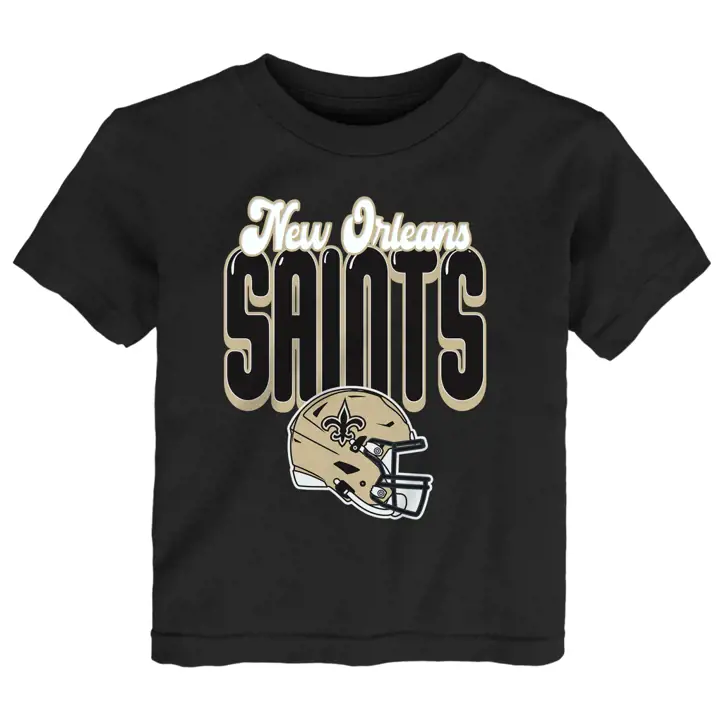 T-shirt NFL Toddler Tall Boy des Saints de la Nouvelle-Orléans NOIR