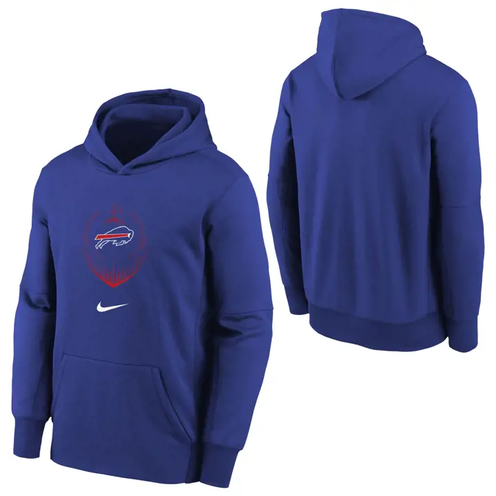 Sweat à capuche enfant NFL Buffalo Bills 24 GRIS