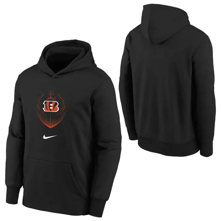 Sweat à capuche NFL Icon pour jeune Cincinnati Bengals 24 GRY